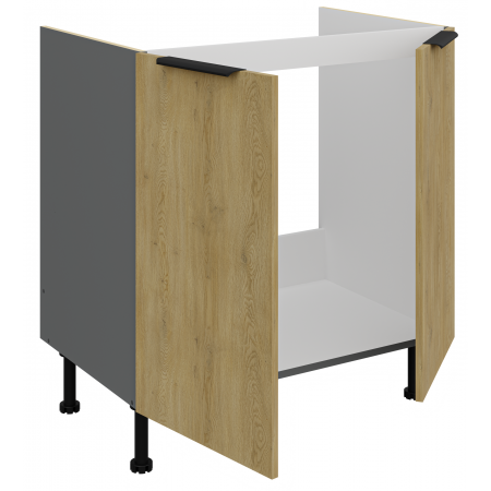 Szafka pod zlew 80 cm CREMA dąb cremona / antracyt 80 ZL 2F BB